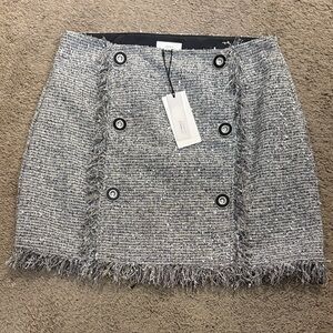 A Loves A Tweed Mini Skirt with Button Accents NWT